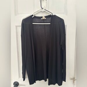 Basic Editions Black Open-Front Cardigan